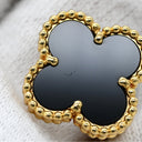 ヴァンクリーフアーペル Van Cleef & Arpels ヴィンテージ アルハンブラ VCARA44200 ブラック×イエローゴールド K18YG オニキス ピアス VCA 黒 750YG 18K オニキス