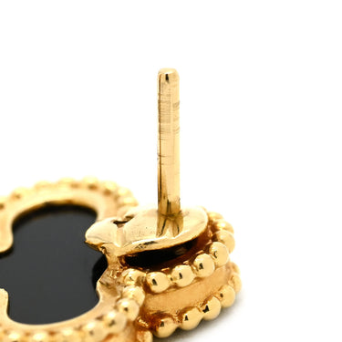 ヴァンクリーフアーペル Van Cleef & Arpels ヴィンテージ アルハンブラ VCARA44200 ブラック×イエローゴールド K18YG オニキス ピアス VCA 黒 750YG 18K オニキス