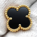 ヴァンクリーフアーペル Van Cleef & Arpels ヴィンテージ アルハンブラ VCARA44200 ブラック×イエローゴールド K18YG オニキス ピアス VCA 黒 750YG 18K オニキス