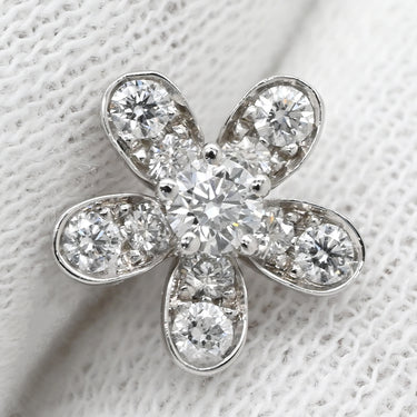 ヴァンクリーフアーペル Van Cleef & Arpels ソクラテス 1フラワー ダイヤ VCARG44100 ホワイトゴールド K18WG ダイヤモンド ピアス VCA Au750 18K 18金