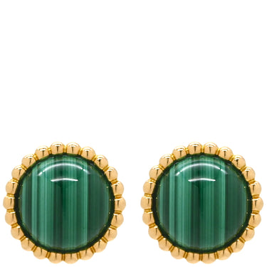 ヴァンクリーフアーペル Van Cleef & Arpels ペルレ クルール VCARP4DS00 グリーン×イエローゴールド K18YG マラカイト ピアス K18 18K YG マラカイト 孔雀石