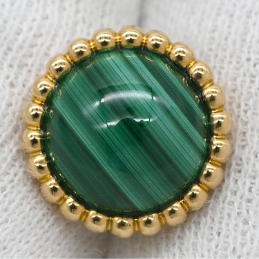 ヴァンクリーフアーペル Van Cleef & Arpels ペルレ クルール VCARP4DS00 グリーン×イエローゴールド K18YG マラカイト ピアス K18 18K YG マラカイト 孔雀石