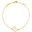 ヴァンクリーフアーペル Van Cleef & Arpels スウィート パピヨン VCARF69000 ホワイト×イエローゴールド K18YG マザーオブパール ブレスレット VCA 白 Au750 18K