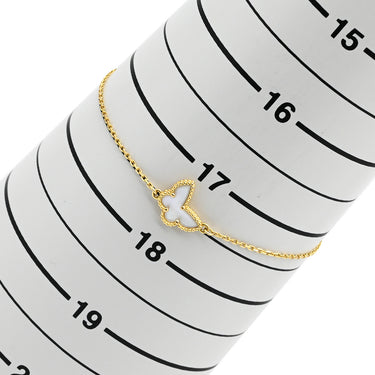 ヴァンクリーフアーペル Van Cleef & Arpels スウィート パピヨン VCARF69000 ホワイト×イエローゴールド K18YG マザーオブパール ブレスレット VCA 白 Au750 18K