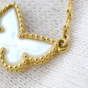 ヴァンクリーフアーペル Van Cleef & Arpels スウィート パピヨン VCARF69000 ホワイト×イエローゴールド K18YG マザーオブパール ブレスレット VCA 白 Au750 18K