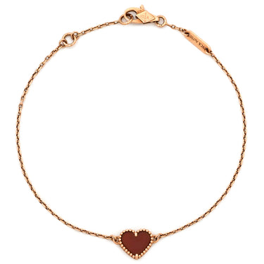 ヴァンクリーフアーペル Van Cleef & Arpels スウィート ハート ブレスレット VCARN59L00 レッド×ローズゴールド K18RG カーネリアン ブレスレット 18K 18金 RG PG カーネリアン 紅玉髄