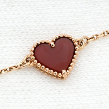 ヴァンクリーフアーペル Van Cleef & Arpels スウィート ハート ブレスレット VCARN59L00 レッド×ローズゴールド K18RG カーネリアン ブレスレット 18K 18金 RG PG カーネリアン 紅玉髄