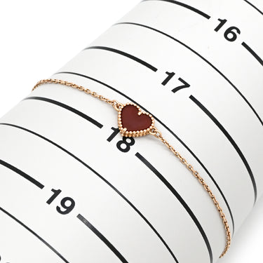 ヴァンクリーフアーペル Van Cleef & Arpels スウィート ハート ブレスレット VCARN59L00 レッド×ローズゴールド K18RG カーネリアン ブレスレット 18K 18金 RG PG カーネリアン 紅玉髄
