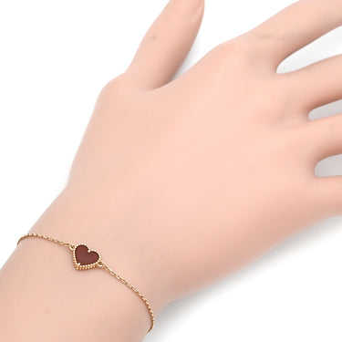ヴァンクリーフアーペル Van Cleef & Arpels スウィート ハート ブレスレット VCARN59L00 レッド×ローズゴールド K18RG カーネリアン ブレスレット 18K 18金 RG PG カーネリアン 紅玉髄