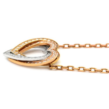 カルティエ Cartier トリニティ ハート ダイヤモンド イエローゴールド×ピンクゴールド×ホワイトゴールド K18YG K18PG K18WG ダイヤモンド ネックレス 750 18K 3カラー 3ゴールド フルダイヤ