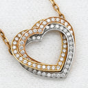カルティエ Cartier トリニティ ハート ダイヤモンド イエローゴールド×ピンクゴールド×ホワイトゴールド K18YG K18PG K18WG ダイヤモンド ネックレス 750 18K 3カラー 3ゴールド フルダイヤ