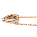カルティエ Cartier トリニティ ハート ダイヤモンド イエローゴールド×ピンクゴールド×ホワイトゴールド K18YG K18PG K18WG ダイヤモンド ネックレス 750 18K 3カラー 3ゴールド フルダイヤ
