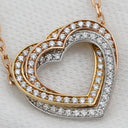 カルティエ Cartier トリニティ ハート ダイヤモンド イエローゴールド×ピンクゴールド×ホワイトゴールド K18YG K18PG K18WG ダイヤモンド ネックレス 750 18K 3カラー 3ゴールド フルダイヤ