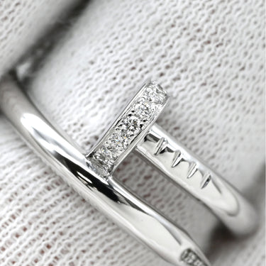 カルティエ Cartier ジュストアンクル ダイヤ B4092700 ホワイトゴールド K18WG ダイヤモンド #56(JP16) リング 指輪 クラシックモデル 750WG 16号