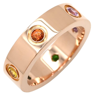 カルティエ Cartier ラブリング マルチカラーストーン B4087800 ピンクゴールドXマルチカラー K18PG マルチストーン #52(JP12) リング 指輪 750 RG 18K 18金 12号