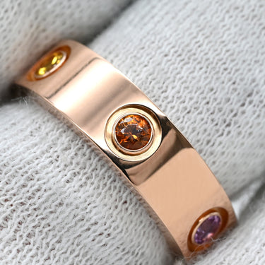 カルティエ Cartier ラブリング マルチカラーストーン B4087800 ピンクゴールドXマルチカラー K18PG マルチストーン #52(JP12) リング 指輪 750 RG 18K 18金 12号