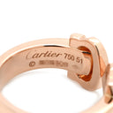 カルティエ Cartier 2C ブークルセ ダイヤ ピンクゴールド K18PG ダイヤモンド #51(JP11) リング 指輪 ドゥーブルC C2 750 18K PG 11号
