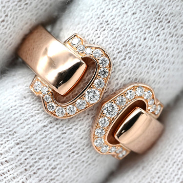 カルティエ Cartier 2C ブークルセ ダイヤ ピンクゴールド K18PG ダイヤモンド #51(JP11) リング 指輪 ドゥーブルC C2 750 18K PG 11号