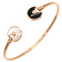 カルティエ Cartier アミュレット ホワイト×ブラック×ピンクゴールド K18PG オニキス マザーオブパール ダイヤモンド #16 ブレスレット 黒 白 オニキス シェル 750 18金 2Pダイヤ