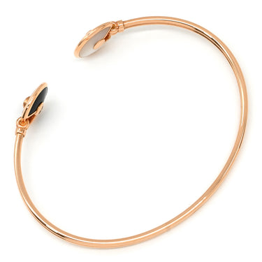 カルティエ Cartier アミュレット ホワイト×ブラック×ピンクゴールド K18PG オニキス マザーオブパール ダイヤモンド #16 ブレスレット 黒 白 オニキス シェル 750 18金 2Pダイヤ