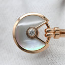 カルティエ Cartier アミュレット ホワイト×ブラック×ピンクゴールド K18PG オニキス マザーオブパール ダイヤモンド #16 ブレスレット 黒 白 オニキス シェル 750 18金 2Pダイヤ