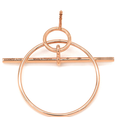 エルメス HERMES エシャペ PM H105117B 00 ローズゴールド K18PG ピアス ピンクゴールド 18K 750 RG サークル
