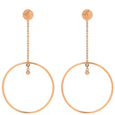 エルメス HERMES エクスリブリス フープ 1Pダイヤ ローズゴールド K18PG ピアス ピンクゴールド 18K AU750 スイング サークル