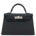 エルメス HERMES ミニケリードゥ 外縫い ブラック ヴォーエプソン 2WAYバッグ シルバー金具 新品 未使用 黒 ショルダー 2025年製