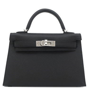 エルメス HERMES ミニケリードゥ 外縫い ブラック ヴォーエプソン 2WAYバッグ シルバー金具 新品 未使用 黒 ショルダー 2025年製