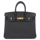 エルメス HERMES バーキン25 ブラック トゴ ハンドバッグ ゴールド金具 新品 未使用 黒 2025年製