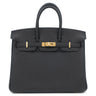 エルメス HERMES バーキン25 ブラック トゴ ハンドバッグ ゴールド金具 新品 未使用 黒 2025年製