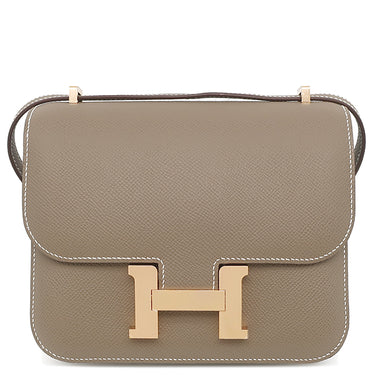 エルメス HERMES コンスタンス3 ミニ ミロワール エトゥープ ヴォーエプソン ショルダーバッグ ローズゴールド金具 新品 未使用 2025年製