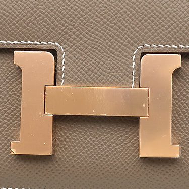 エルメス HERMES コンスタンス3 ミニ ミロワール エトゥープ ヴォーエプソン ショルダーバッグ ローズゴールド金具 新品 未使用 2025年製
