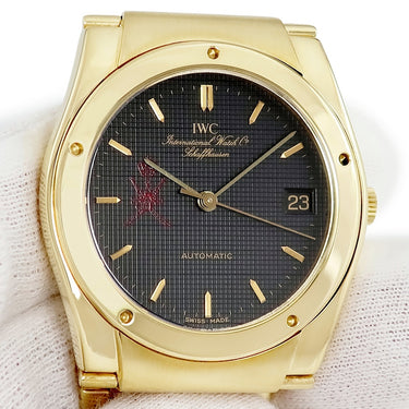 腕時計 IWC IWC インヂュニア カンジャー KHANJAR 自動巻き メンズ OH済 K18YG無垢 インジュニア ハンジャル ブラック