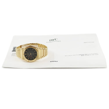 腕時計 IWC IWC インヂュニア カンジャー KHANJAR 自動巻き メンズ OH済 K18YG無垢 インジュニア ハンジャル ブラック