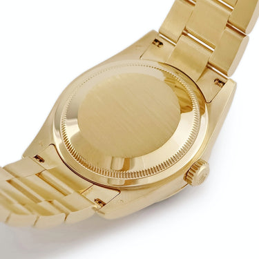 腕時計 ロレックス ROLEX デイデイト 36 118238 P番 自動巻き メンズ メーカーOH済 P番 K18YG無垢 グリーン フルーテッドベゼル