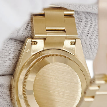 腕時計 ロレックス ROLEX デイデイト 36 118238 P番 自動巻き メンズ メーカーOH済 P番 K18YG無垢 グリーン フルーテッドベゼル