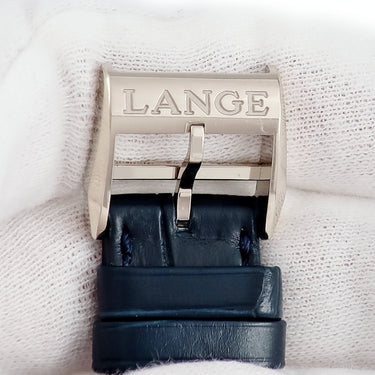 腕時計 ランゲ&ゾーネ LANGE&SOHNE サクソニア ムーンフェイズ LSLS3843AJ/384.026 自動巻き メンズ K18WG無垢 アウトサイズデイト