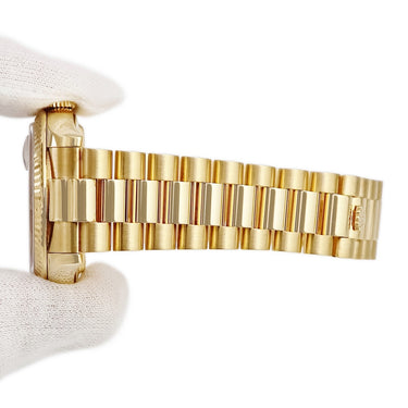 腕時計 ロレックス ROLEX デイデイト 36 118238LR P番 自動巻き メンズ P番 K18YG無垢 純正ダイヤ&ルビー フルーテッドベゼル