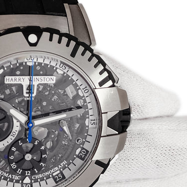 腕時計 ハリーウィンストン Harry Winston オーシャン スポーツ クロノグラフ OCSACH44ZZ002 自動巻き メンズ スケルトン ザリウム デイト
