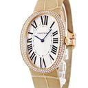 腕時計 カルティエ Cartier ベニュワール LM WB520022 手巻き レディース K18YG無垢 純正ダイヤ 青針 ギョウシェ ローマン