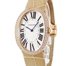 腕時計 カルティエ Cartier ベニュワール LM WB520022 手巻き レディース K18YG無垢 純正ダイヤ 青針 ギョウシェ ローマン