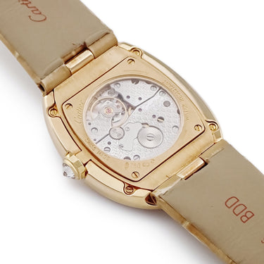 腕時計 カルティエ Cartier ベニュワール LM WB520022 手巻き レディース K18YG無垢 純正ダイヤ 青針 ギョウシェ ローマン