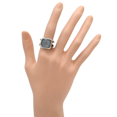 エルメス HERMES セリエ コロゾ シルバー シルバー925 シェル リング 指輪 シェル アクセサリー AG925 スクエア 11号