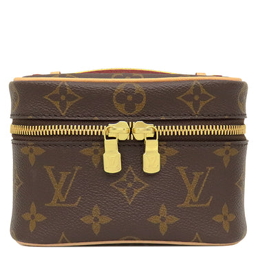 ルイヴィトン Louis Vuitton ニース ナノ M44936 モノグラム モノグラムキャンバス ポーチ ゴールド金具 茶 バニティ メイクポーチ 化粧ポーチ