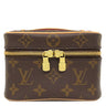 ルイヴィトン Louis Vuitton ニース ナノ M44936 モノグラム モノグラムキャンバス ポーチ ゴールド金具 茶 バニティ メイクポーチ 化粧ポーチ