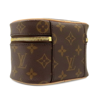 ルイヴィトン Louis Vuitton ニース ナノ M44936 モノグラム モノグラムキャンバス ポーチ ゴールド金具 茶 バニティ メイクポーチ 化粧ポーチ