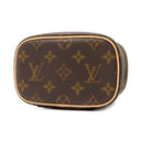 ルイヴィトン Louis Vuitton ニース ナノ M44936 モノグラム モノグラムキャンバス ポーチ ゴールド金具 茶 バニティ メイクポーチ 化粧ポーチ