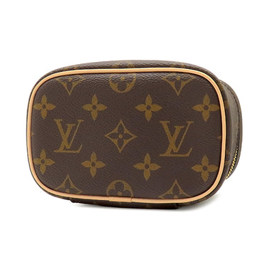 ルイヴィトン Louis Vuitton ニース ナノ M44936 モノグラム モノグラムキャンバス ポーチ ゴールド金具 茶 バニティ メイクポーチ 化粧ポーチ