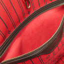 ルイヴィトン LOUIS VUITTON ネヴァーフル MM N51105 エベヌ×スリーズ ダミエキャンバス トートバッグ ゴールド金具 茶 赤 ショルダーバッグ 肩掛け